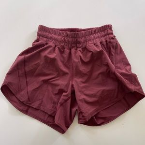 Lululemon burgundy shorts - size 4
